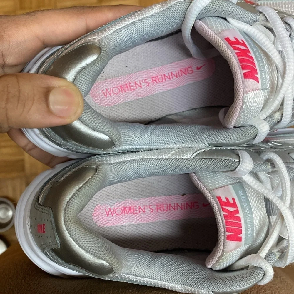 Nike Initiator Women’s Running Sneakers “White Metallic Silver Pink”